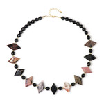 Collana in argento con Rodonite