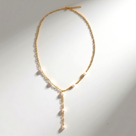 Collana in argento con Perla d'Acqua Dolce Bianca (Joias do Paraíso)