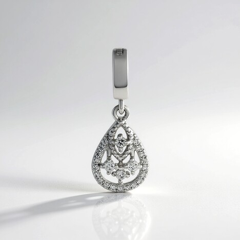 Pendentif en argent et Saphir blanc