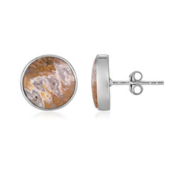 Drusen-Achat-Silberohrringe