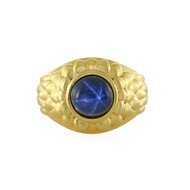 Blauer Stern-Saphir-Silberring