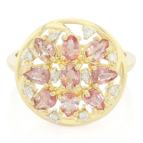 18K Unheated Padparadscha Sapphire Gold Ring (AMAYANI)
