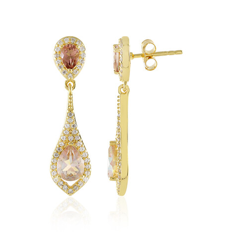 Edelstein-Silberohrringe