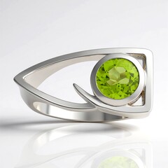 Anello in argento con Peridoto Jilin (de Melo Essence)