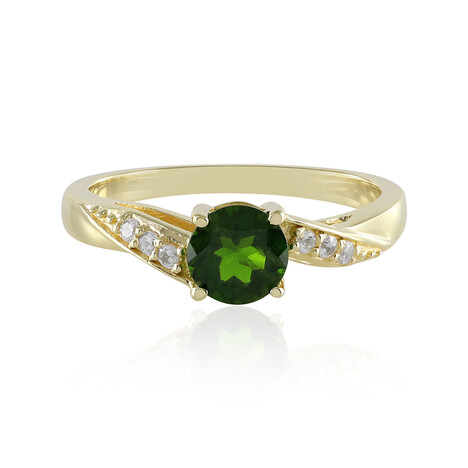 Anello in argento con Diopside Russo