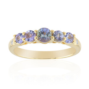 9K Unheated Tanzanite Gold Ring