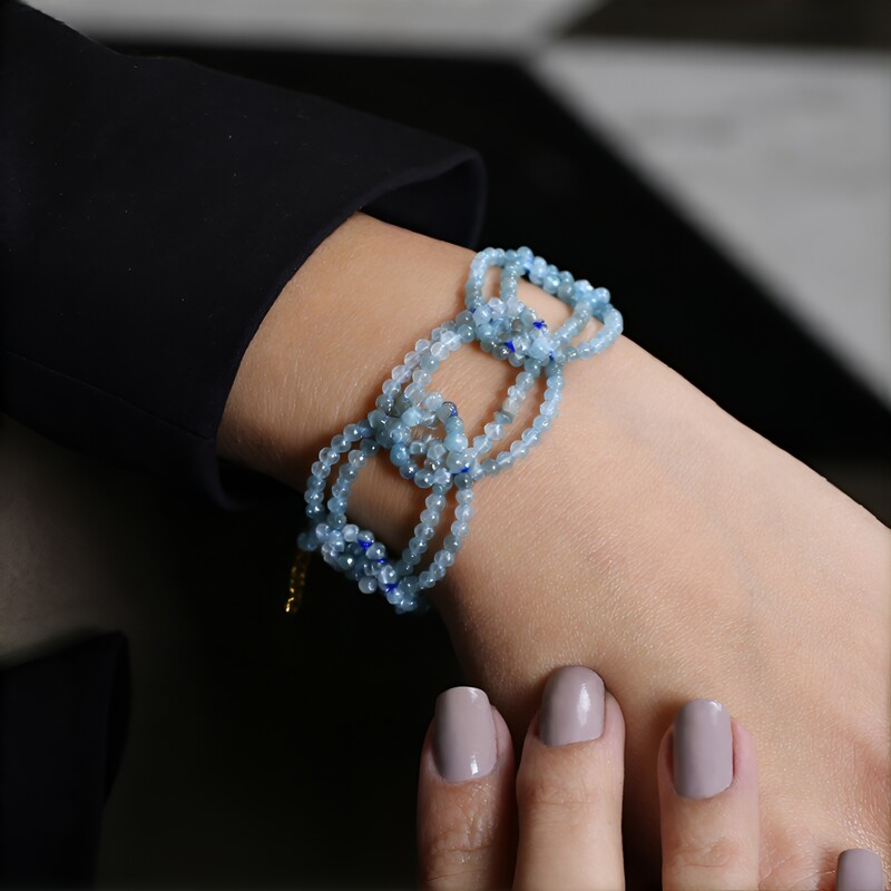 Brazalete en plata con Zircón de Ratanak Kirí (Riya)