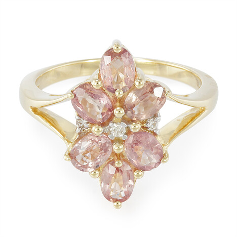 Bague en or et Saphir Padparadscha non chauffé (AMAYANI)