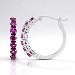 Orecchini in argento con Rodolite