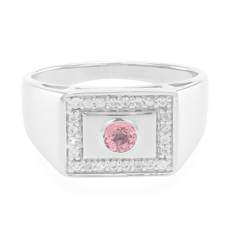 Padparadscha-Saphir-Silberring