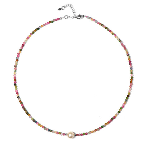 Edelstein-Silberhalskette