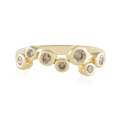 Anello in argento con Diamante Champagne I2