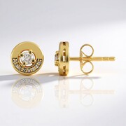Orecchini in argento con Diamante Cioccolato I2