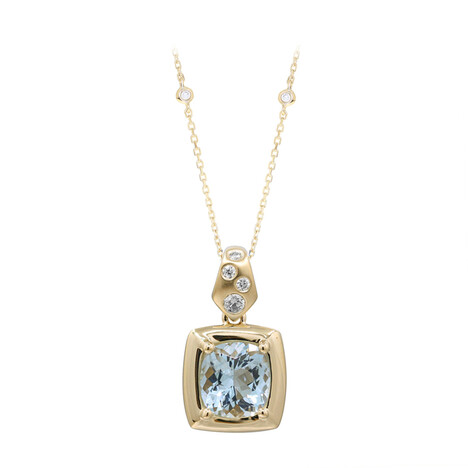 Collana in oro con Acquamarina Brasiliana AAA (CIRARI)