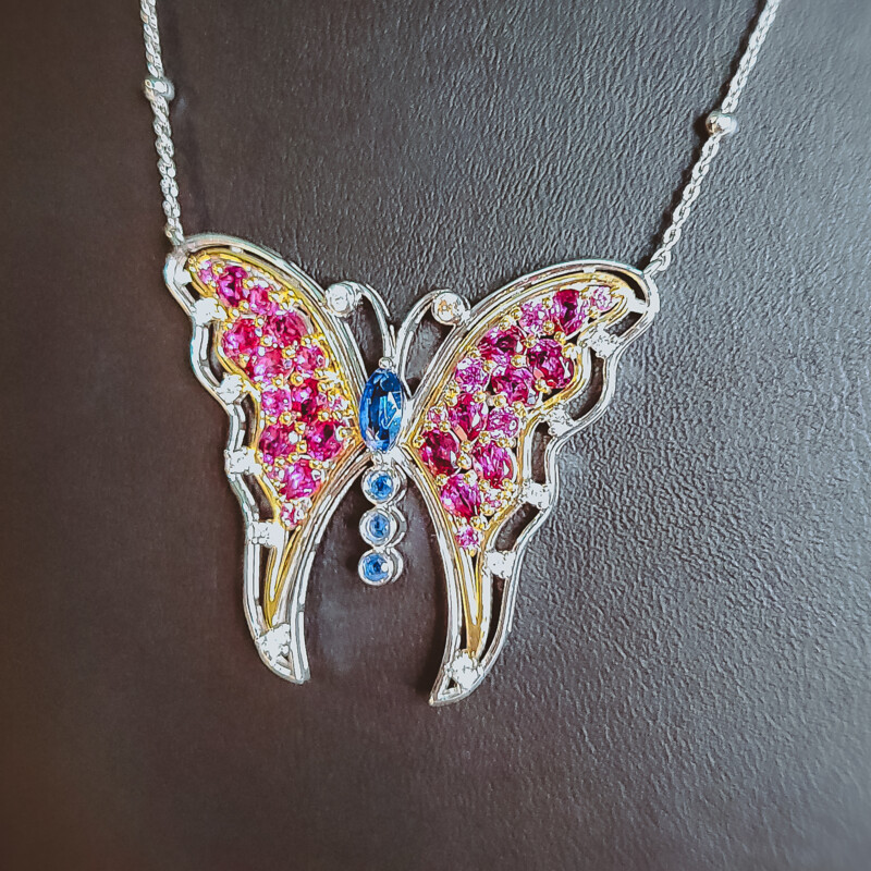 Collana in argento con Rodolite (Dallas Prince Designs)