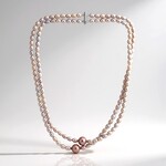 Collana in argento con Perla Ming Porpora (TPC)