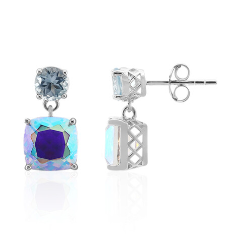 Mondlicht-Quarz-Silberohrringe