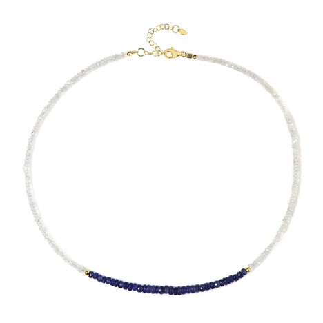 Saphir-Silberhalskette
