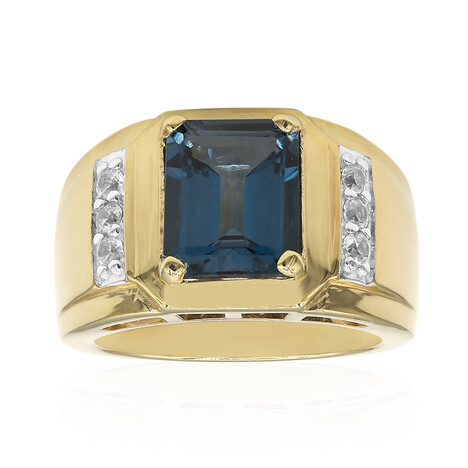 Anello in argento con Topazio Blu Londra