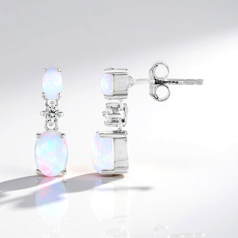 Orecchini in argento con Opale di Welo