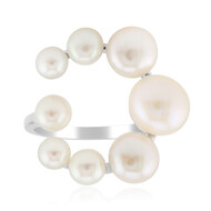 Zilveren ring met een Witte zoetwater kweekparel (TPC)