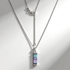 Collana in argento con Fluorite Bicolore (Adela Silber)
