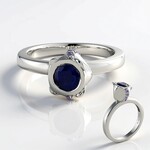 Anello in argento con Cianite (SAELOCANA)
