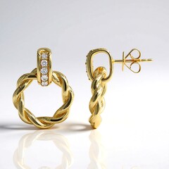 Orecchini in oro con Diamante I1 (H)