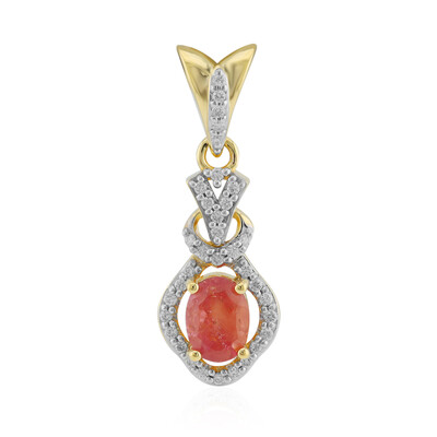 18K Pezzottaite Gold Pendant