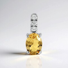 Ciondolo in argento con Berillo Giallo