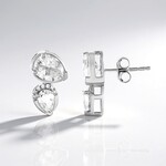 Orecchini in argento con Topazio Bianco