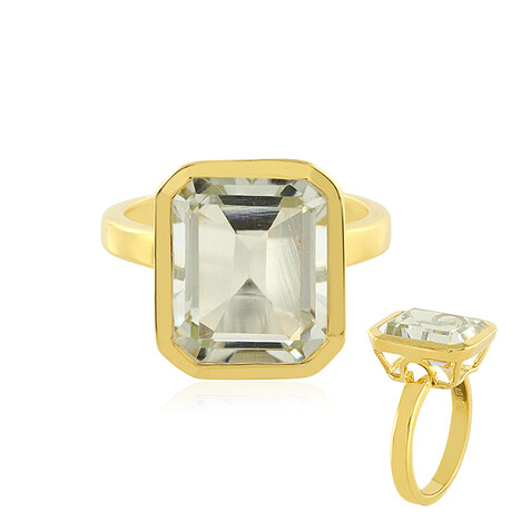 Grüner Amethyst-Silberring