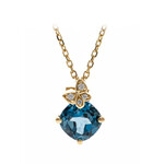 Collier en or et Topaze bleu de Londres