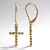 Orecchini placcati in oro con Diamante Fancy