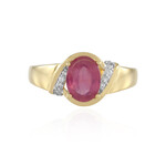 Anillo en plata con Zafiro rosa de Madagascar