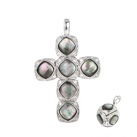 Perlmutt-Silberanhänger