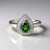 Anello in argento con Diopside Russo
