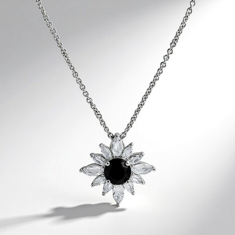 Collana in argento con Spinello Nero