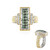 Zilveren ring met Braziliaanse alexandrieten (Gems en Vogue)