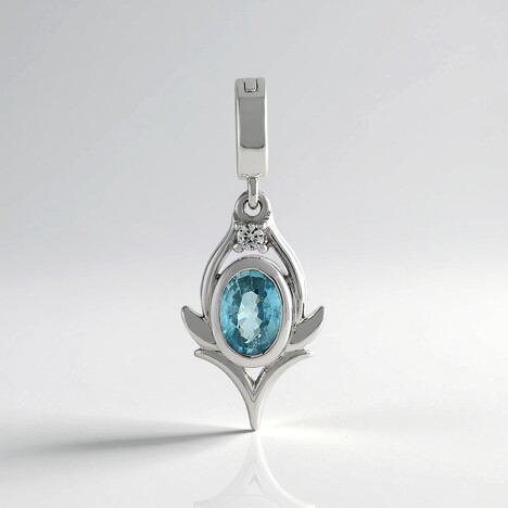 Pendentif en argent et Zircon de Ratanakiri
