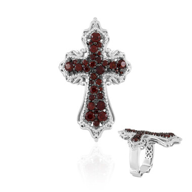 Indischer Granat-Silberring (Dallas Prince Designs)
