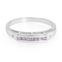 Anello in argento con Zaffiro Ceylon Porpora (non riscaldato)
