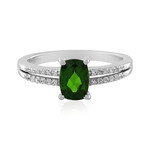 Anello in argento con Diopside Russo