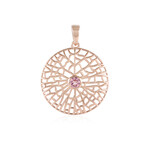 Ciondolo in argento con Tormalina Rosa Nigeriana (SAELOCANA)