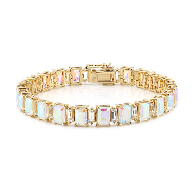 Mondlicht-Quarz-Silberarmband