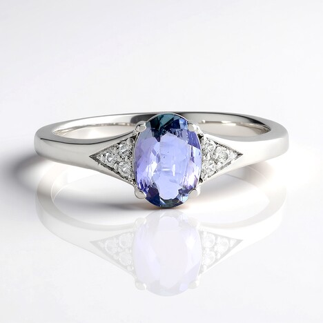 Anello in argento con Tanzanite (non riscaldata)