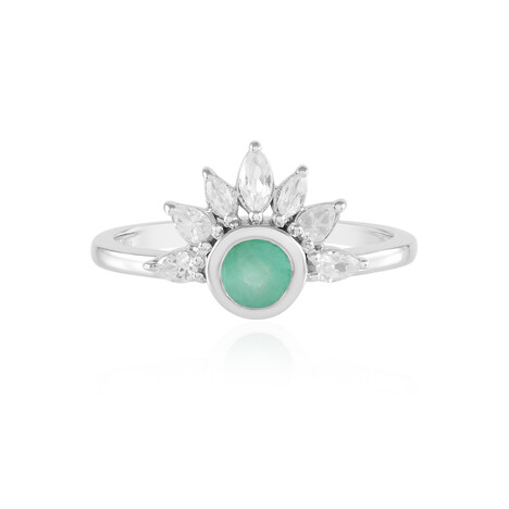 Anillo en plata con Esmeralda de Colombia