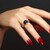 Zilveren ring met een blauwe ster saffier