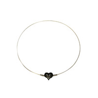 Collana in acciaio inossidabile con Ossidiana Argentata