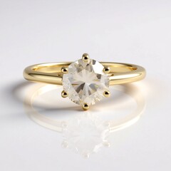 Anello in oro con Diamante Cioccolato I2